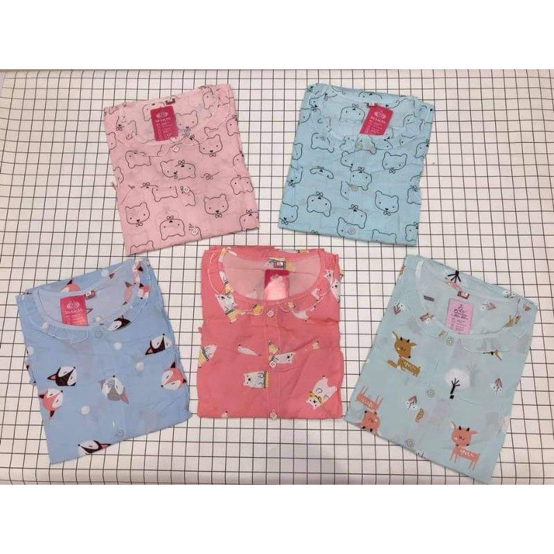 ( Chọn Màu ) Bộ Lanh Lụa Bầu Và Sau Sinh Cài Khuy Giữa Có Chun Chỉnh Bụng Cho Mẹ 45-75kg