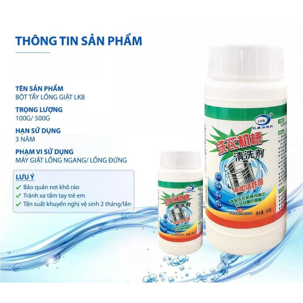 Bột Tẩy Vệ Sinh Lồng Máy Giặt Siêu  Sạch- Tẩy Sạch Cặn Bẩn Lâu Ngày Nhanh Chóng