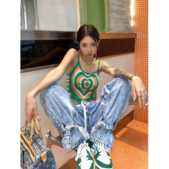 Áo hai dây dáng ôm phong cách Hàn Quốc thời trang mùa hè cho nữ