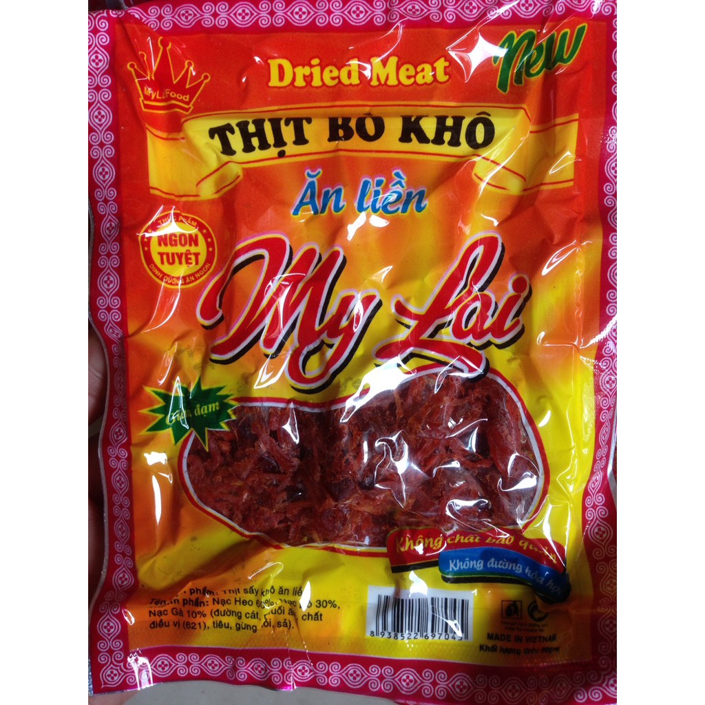 Bò khô, khô bò My Lai/ Mina siêu ngon giá rẻ gói 30 gram