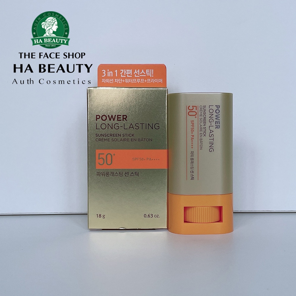 Sáp chống nắng đa năng dưỡng da trang điểm chống lão hóa The Face Shop Power Long Lasting Sunscreen Stick SPF50+PA+++ 18