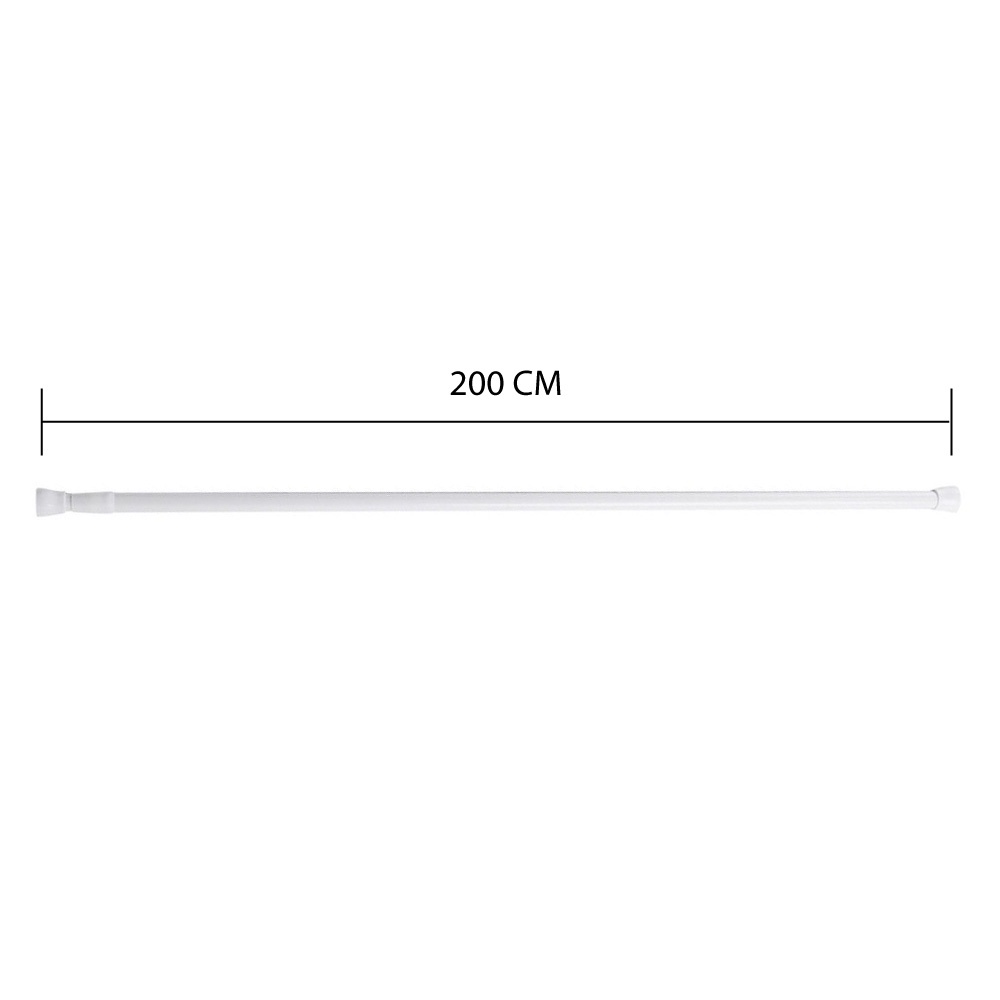 HOMEBASE MOYA Thanh treo rèm nhà tắm có thể thay đổi chiều dài 110 200cm màu trắng
