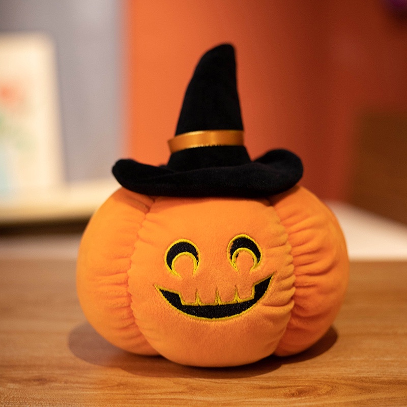 Gối Nhồi Bông Hình Quả Bí Ngô Halloween Vui Nhộn 35CM