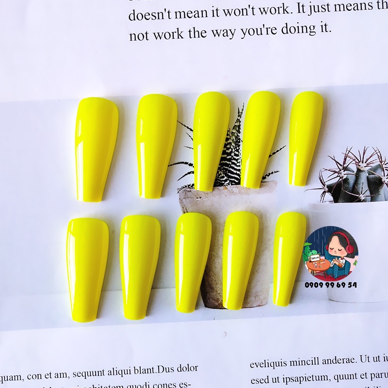 [ 1169 - 06 VÀNG  ] MÓNG CỨNG - SƠN BÓNG - Phom Thang Dài Xtra [Tặng Miếng Dán Và Dụng Cụ] Lẻ