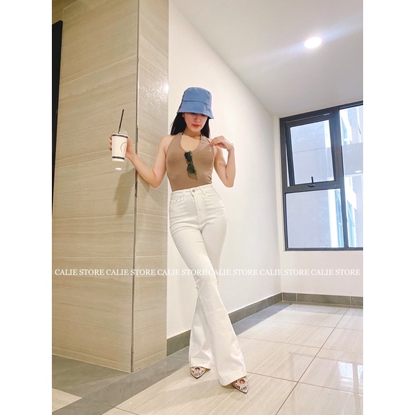QUẦN JEAN ỐNG LOE TRẮNG CALIE STORE