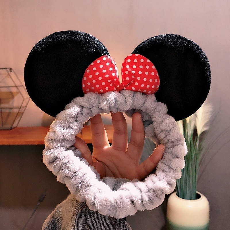 Băng đô rửa mặt mickey cute chấm bi cute dành cho nữ