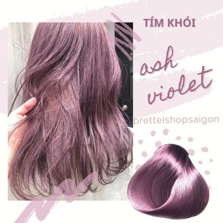 [kèm Trợ Nhuộm+Dưỡng] Kem Nhuộm Tóc Màu TÍM KHÓI - Không Tẩy