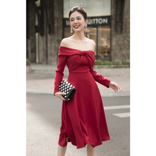 Va003- đầm tiệc rớt vai bem