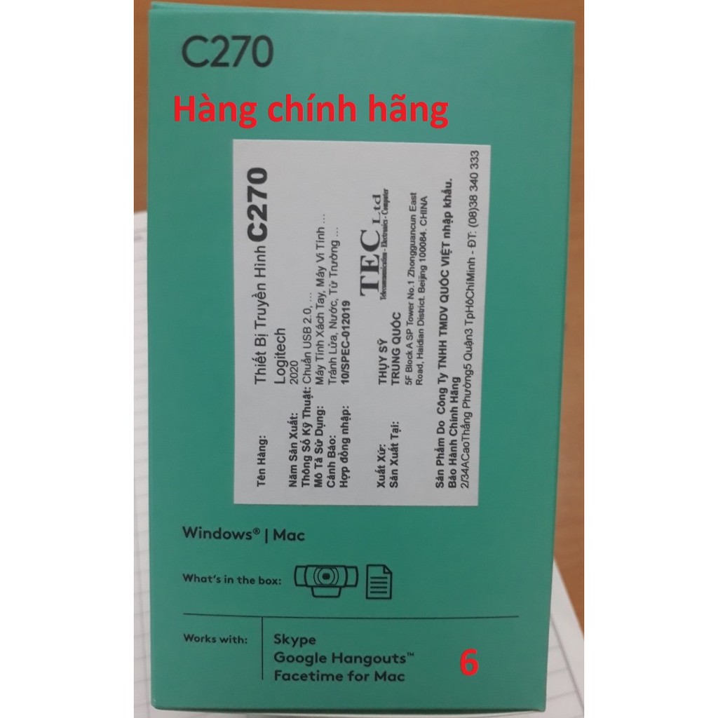Webcam Logitech C270 - chính hãng | BigBuy360 - bigbuy360.vn