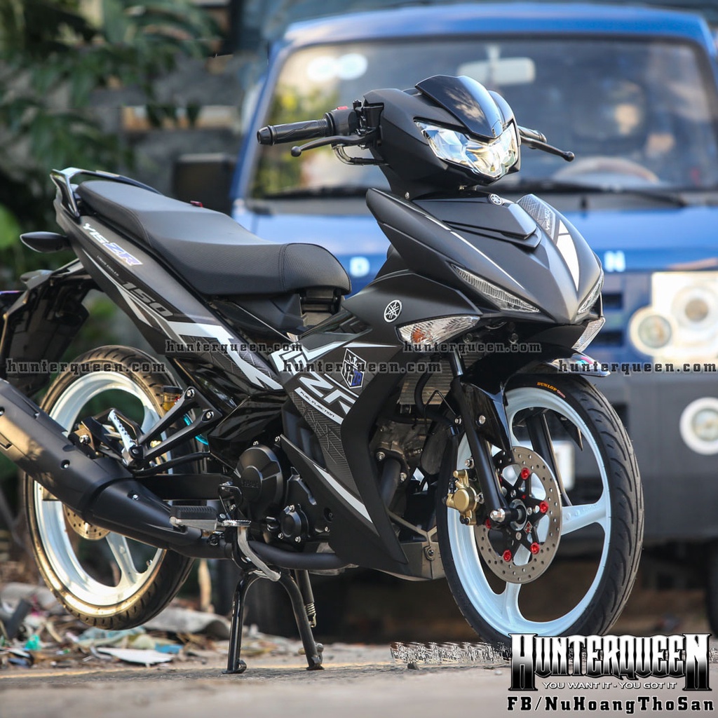 Tem rời UV cao cấp dán Xe Exciter 150 phiên bản Y15ZR đen nhám. Chỉnh sửa theo ý, phối tem theo màu xe