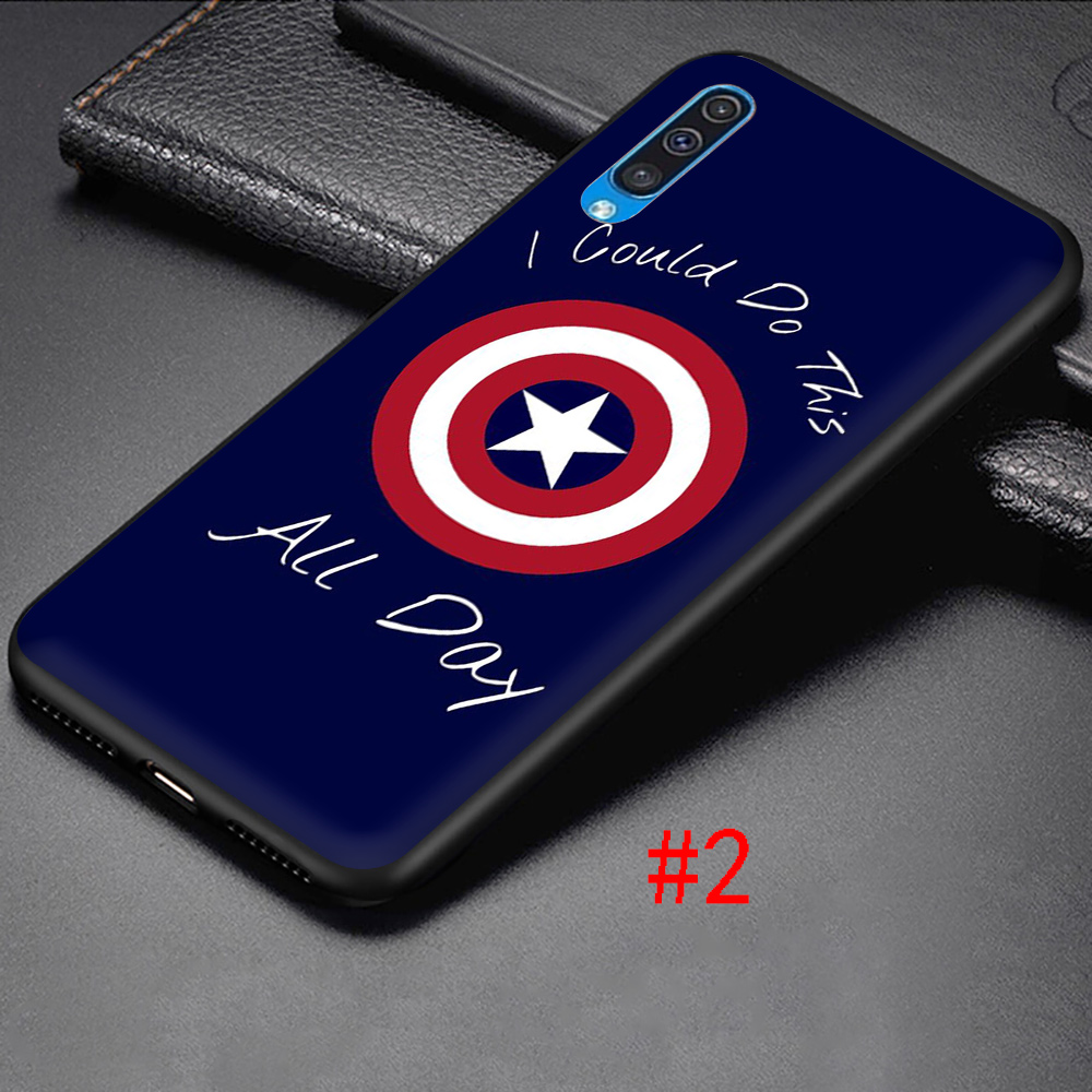 Ốp Lưng Silicone Mềm In Hình Captain America Cho Samsung A6 A7 A8 Plus A9 2018 A3 2016 A5 2017