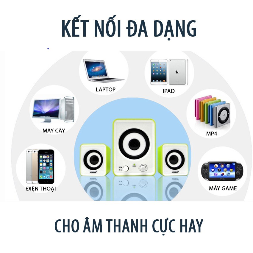 Bộ 3 Loa Vi Tính PC Cao Cấp 2.1 - Loa vi tính Âm Bass Echo Hay - Nhỏ Gọn-Bass Cực Mạnh