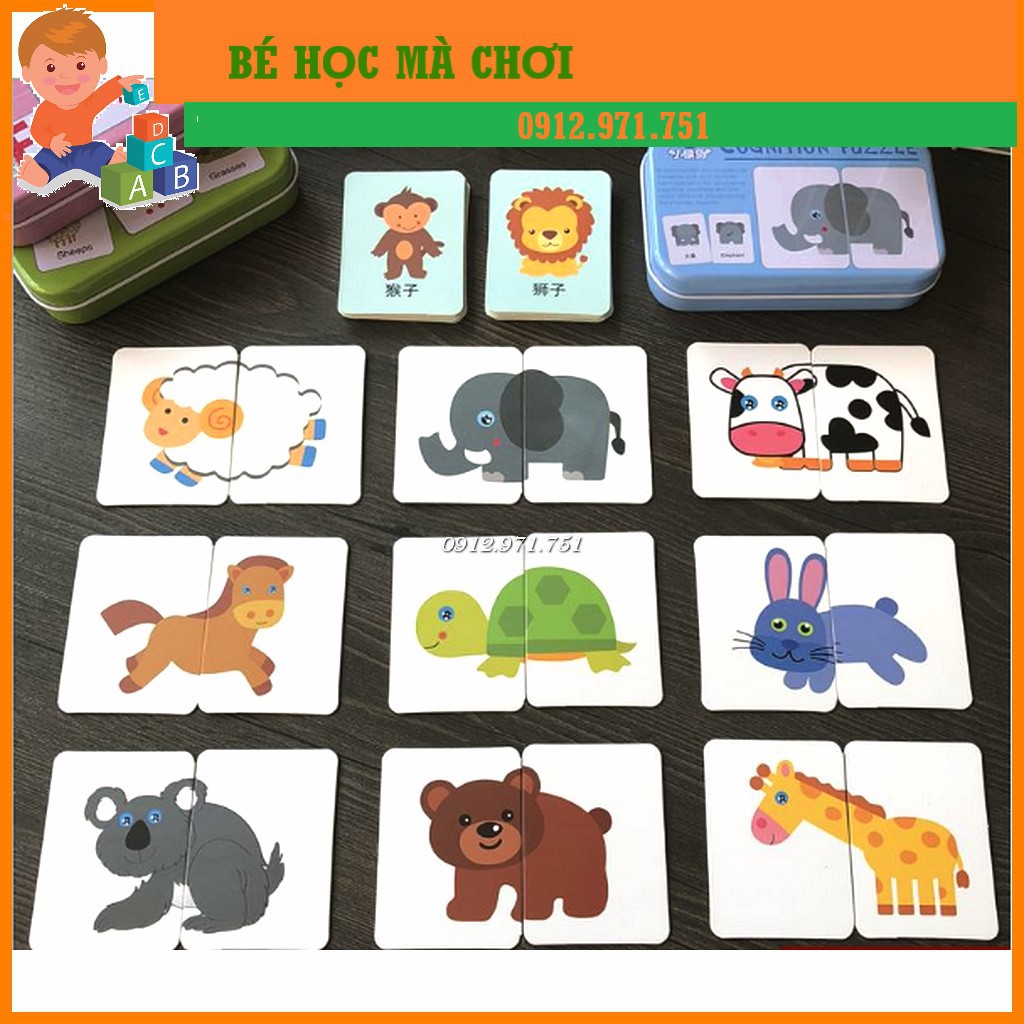 Ghép hình 2 mảnh hộp sắt