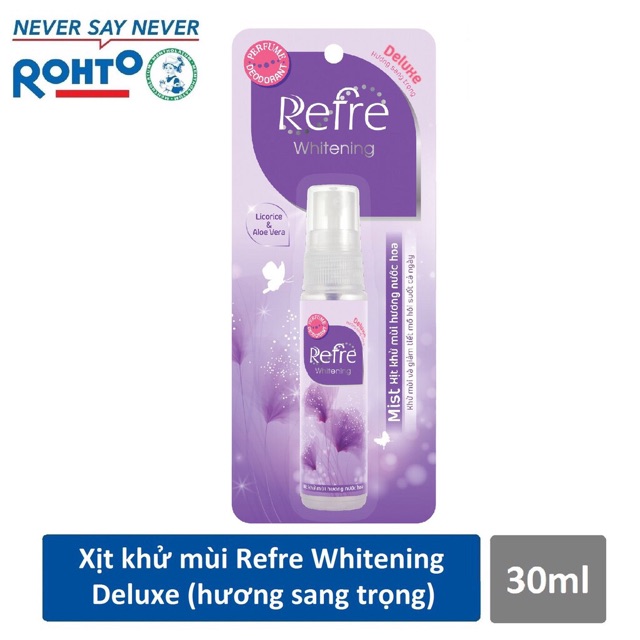 ( mẫu mới) Xịt Khử Mùi nước hoa Mentholatum Refre 30ml | BigBuy360 - bigbuy360.vn