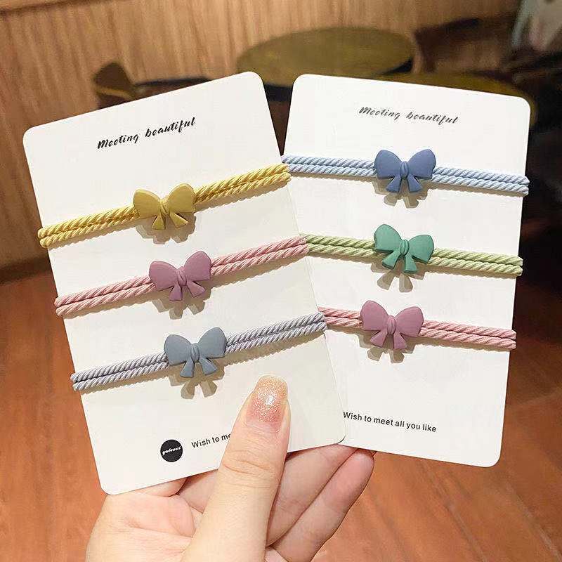 Dây Buộc Tóc Cao Su Thắt Nơ Phong Cách Hàn Quốc Thời Trang Cho Nữ