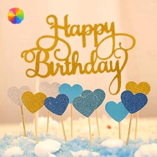 Phụ Kiện Trang Trí Bánh Kem Chữ Happy Birthday Lấp Lánh