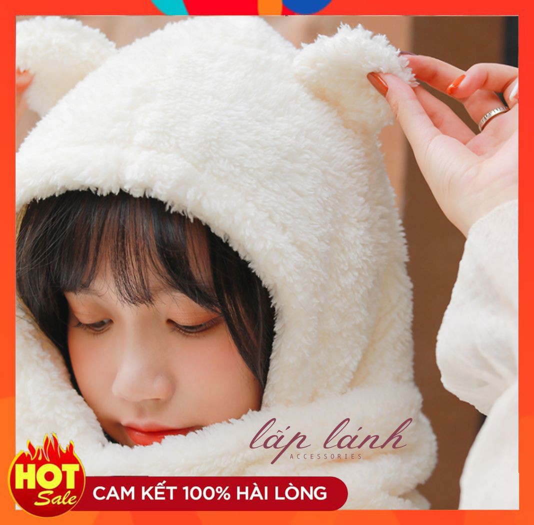 [HOT] NÓN LÔNG CỪU KÈM KHĂN CHOÀNG CỔ MŨ TAI GẤU LÔNG CỪU 3 MÀU HOT TREND THU ĐÔNG SIÊU ẤM ÁP GIÁNG SINH214N00A4