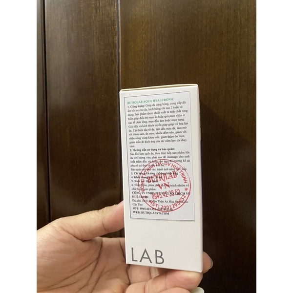Serum Aqua Hyaluronic Butiq Lab Hàn Quốc  trắng sáng đều màu, chống lão hoá