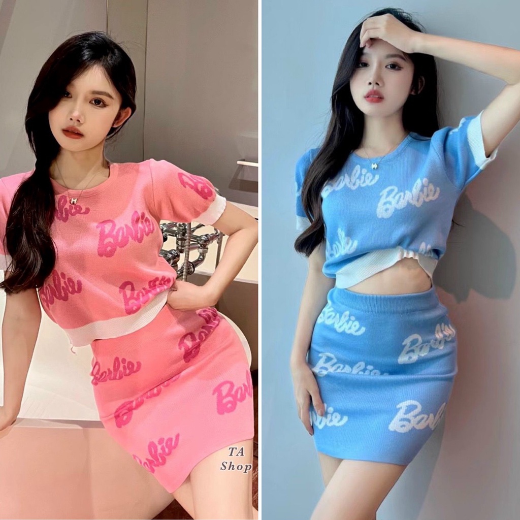 Set váy len mongtoghi Barbie tôn dáng