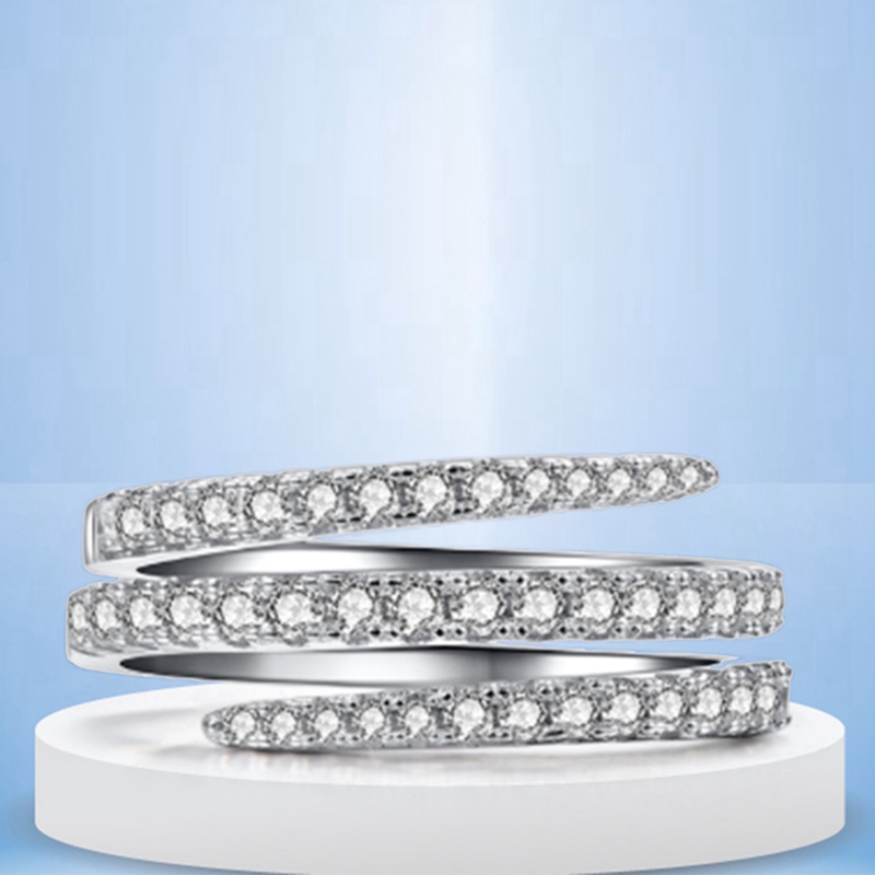 Nhẫn Đính Đá Sapphire Trắng Tự Nhiên Độc Đáo