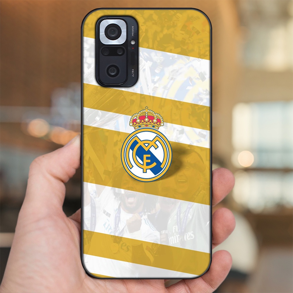 Ốp lưng Xiaomi Redmi Note 10 Pro viền đen in hình Real Madrid