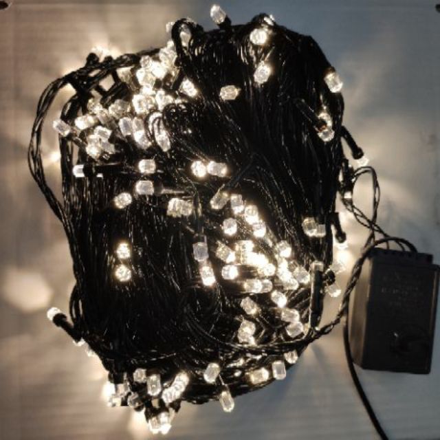 Dây đèn LED trang trí nháy chớp 10m 20m 30m 40m 50m 100m, bóng lục giác kim cương, lấp lánh rất đẹp