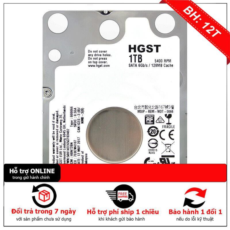 [BH12] Ổ cứng laptop 1T (1000 Gigabyte) slim 7mm tốc độ 5400rpm mới