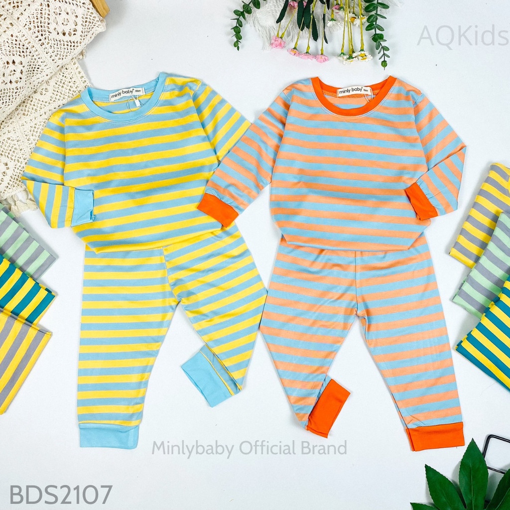 [BÉ 7-28kg] Bộ Tay Dài Quần Dài Minlybaby Cho Bé Vải Thun Lạnh, Size 80-170 Unibaby BDST