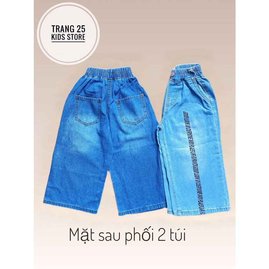 Quần bò/ quần jeans dài ống xuông ống rộng thời trang sang chảnh cho bé gái 12-50kg- Trang 25 Kids - K45