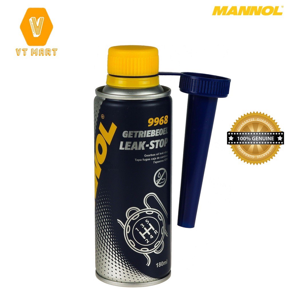 [100% Germany] Chống Rỉ Dầu Hộp Số, Tái Tạo Joint Cao Su Bị Chai Cứng MANNOL 9968 Getriebeoel Leak-Stop 180ML