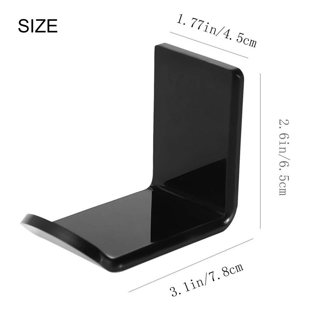 1 Hoặc 2 Giá Đỡ Tai Nghe Treo Tường Hình Chữ L Bằng Acrylic Bền Đơn Giản Dễ Lắp Đặt