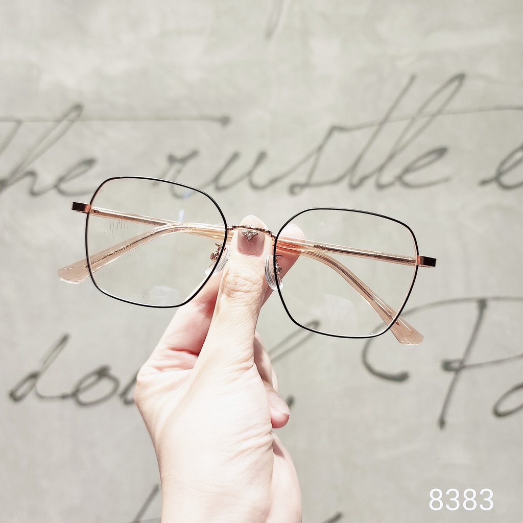 Kính gọng vuông nam nữ LILYEYEWEAR chất liệu B-Titanium thiết kế cơ bản dễ đeo màu sắc thời trang 8383