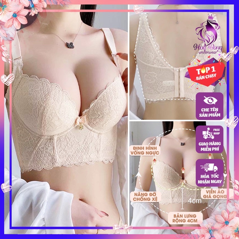 Áo ngực bản to che mỡ lưng nâng ngực không gọng , áo bra COREST định hình chống chảy xệ