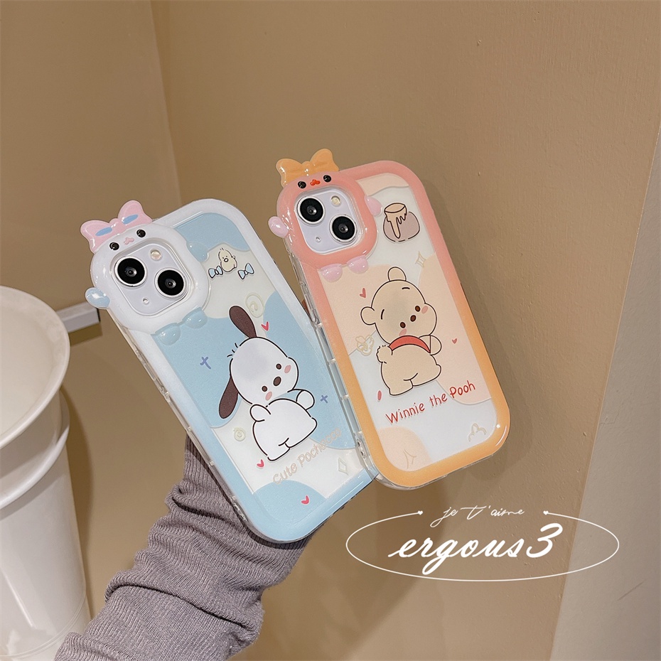 Ốp Điện Thoại Mềm Hình Gấu Pooh Và Pochacco Cho iPhone 14 13 12 11 Pro Max SE2020 X XR Xs Max 7 8 6 6s Plus