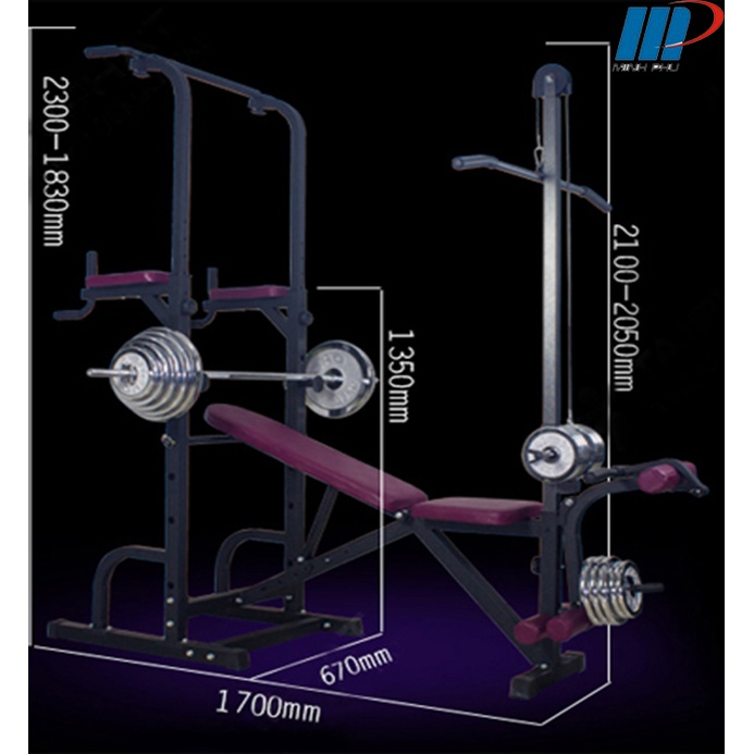 Ghế tập tạ đa năng 2016 New 💢Giàn tập gym giá rẻ💢 Máy tập thể hình cho gia đình - Giá chưa bao gồm đòn và tạ