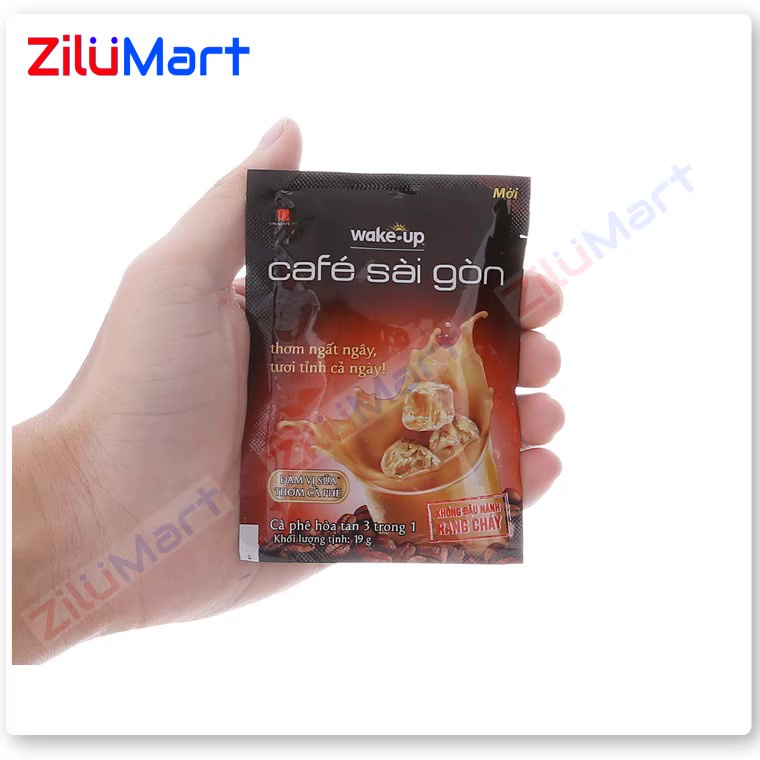Bịch 24 gói cà phê sữa Wake Up Café Sài Gòn loại 456g