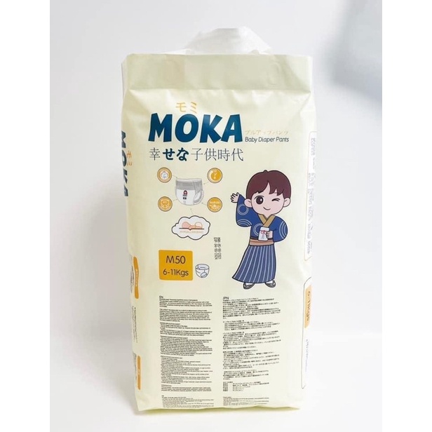 Bỉm Quần MoKa bịch 50 miếng M/L/XL/Xxl/Xxxl