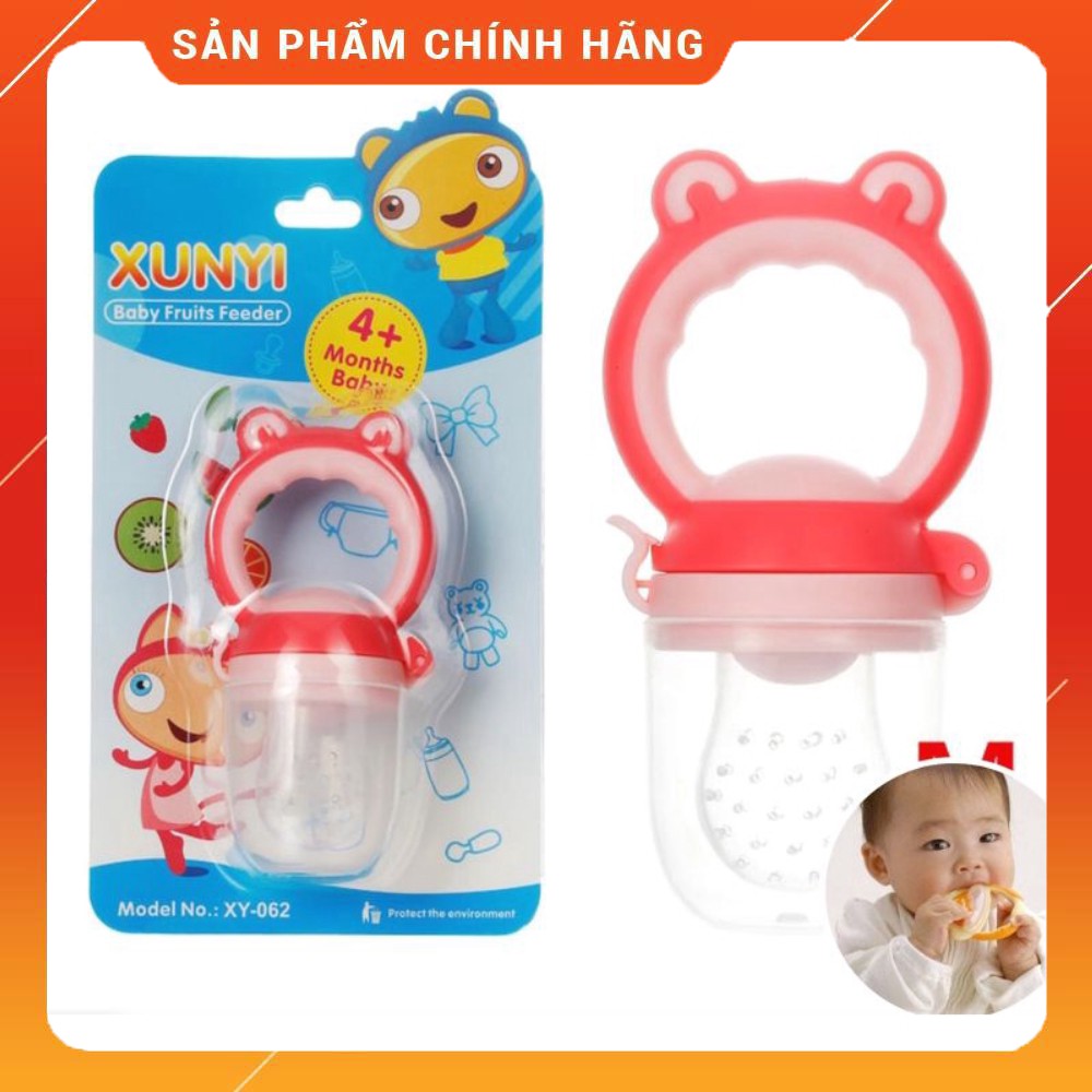 Túi nhai chống hóc hình tai gấu Silicone Yunyi 4m+ XY-062