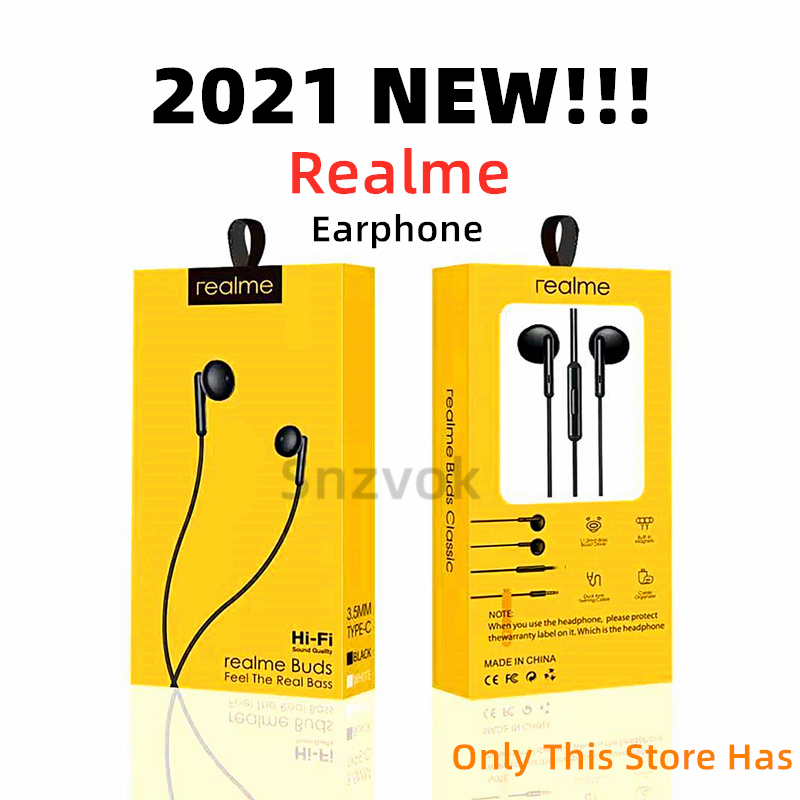 Tai Nghe Nhét Tai Có Dây 3.5mm 2021 Cho Điện Thoại Realme R2 Typec