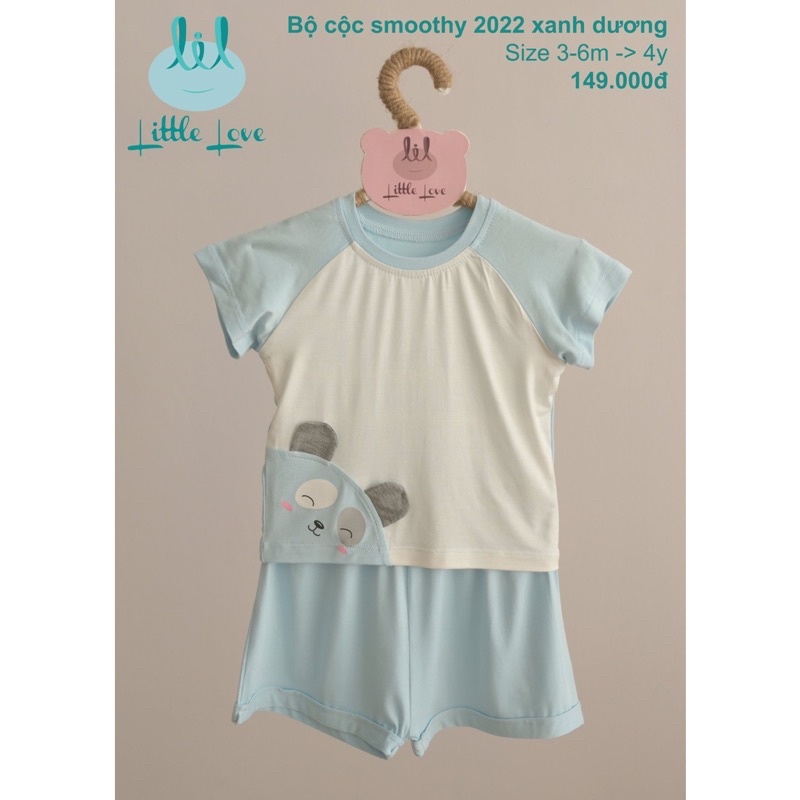 [3M-4Y]Bộ cộc tay Smoothy 2022 Lil Little love dành cho bé trai bé gái mùa hè mát mẻ