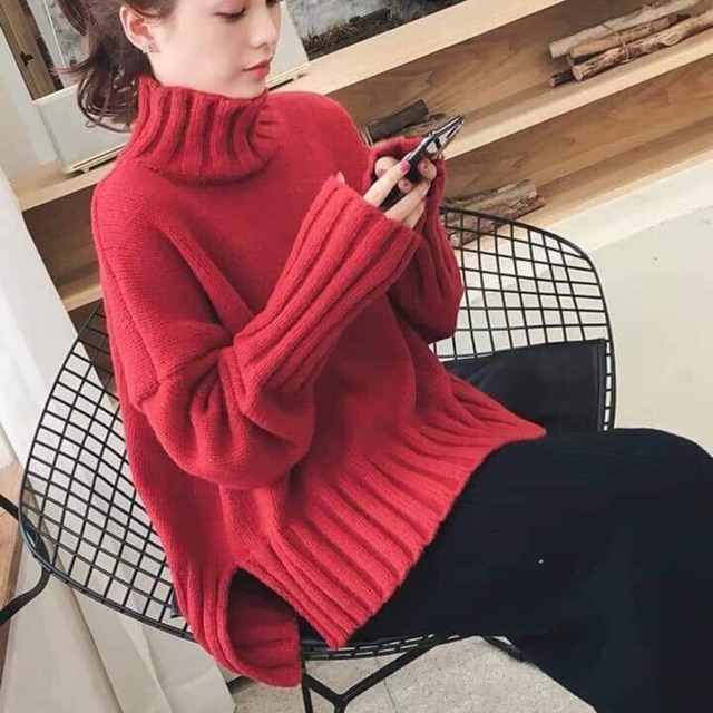 Áo len cổ lọ
