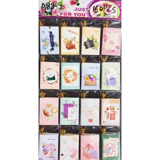Vỉ Thiệp 160 Cái Thiệp Chữ Nhật Loại Nhỏ Siêu Xinh - SP000641