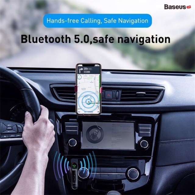 Bộ phát bluetooth Baseus BABA-02 có cổng AUX tiện cho oto hay loa có cổng AUX