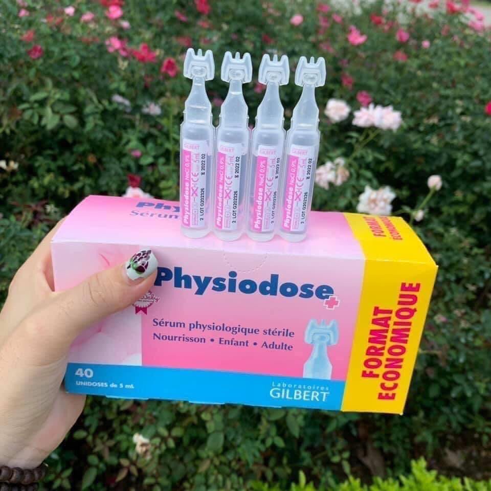 NƯỚC MUỐI SINH LÝ PHÁP HỒNG PHYSIODOSE (40 ống)