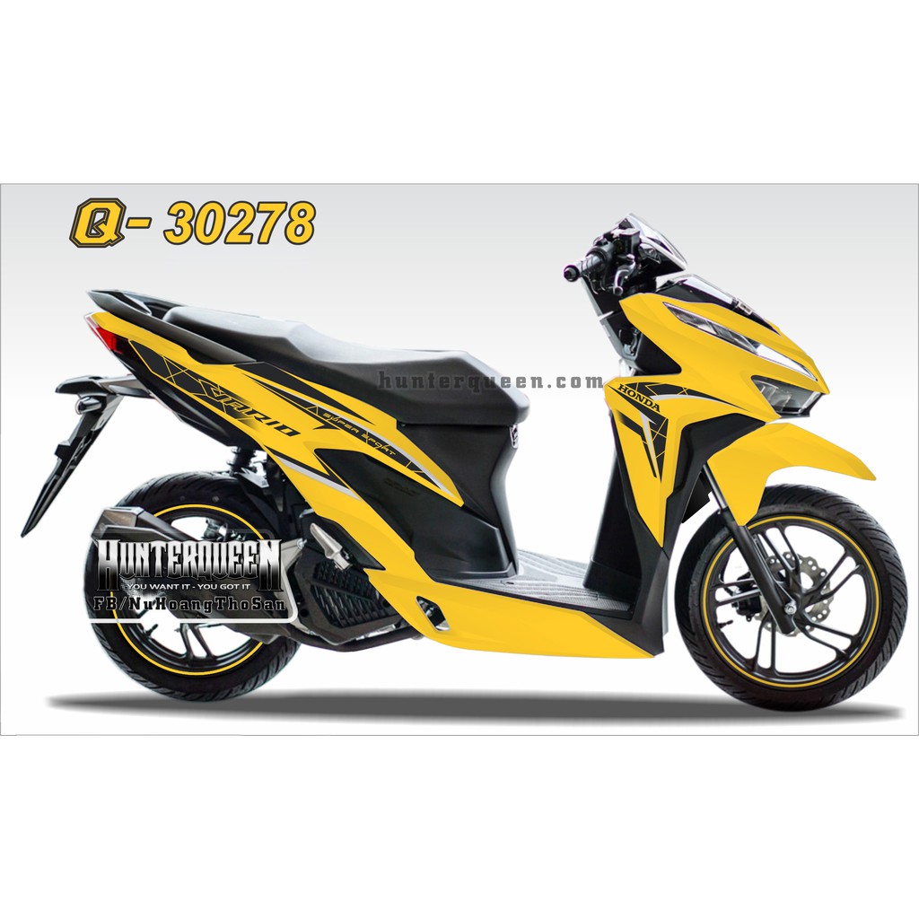 Tem Vario 2018. Tem đen, chỉ bạc. Thay đổi màu sắc và chi tiết theo yêu cầu. Sắc nét, bền màu