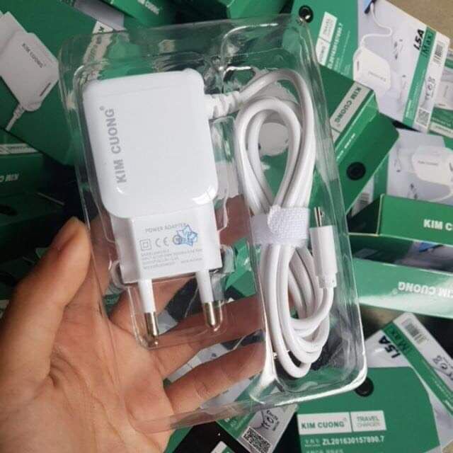 Cóc sạc kèm dây kim cương KMG 813 820 812 1.5A