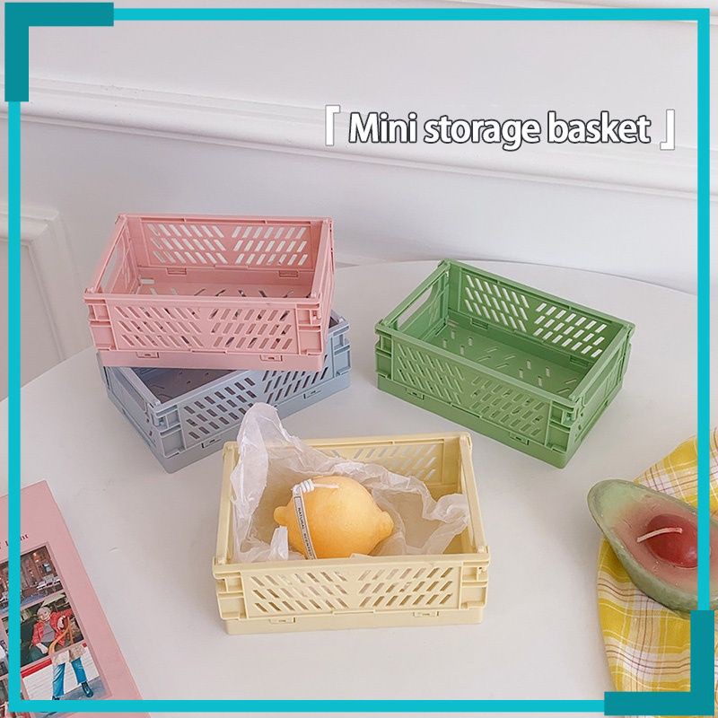 Hộp đựng đồ dùng/ băng keo/ sổ tay mini bằng nhựa có thể gấp gọn tiện lợi cho học sinh