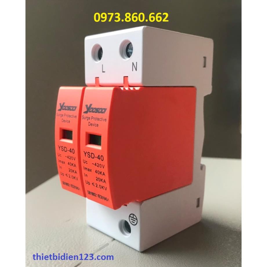 THIẾT BỊ CHỐNG SÉT LAN TRUYỀN AC BẢO VỆ GIA ĐÌNH 2P 40kA -TBĐ