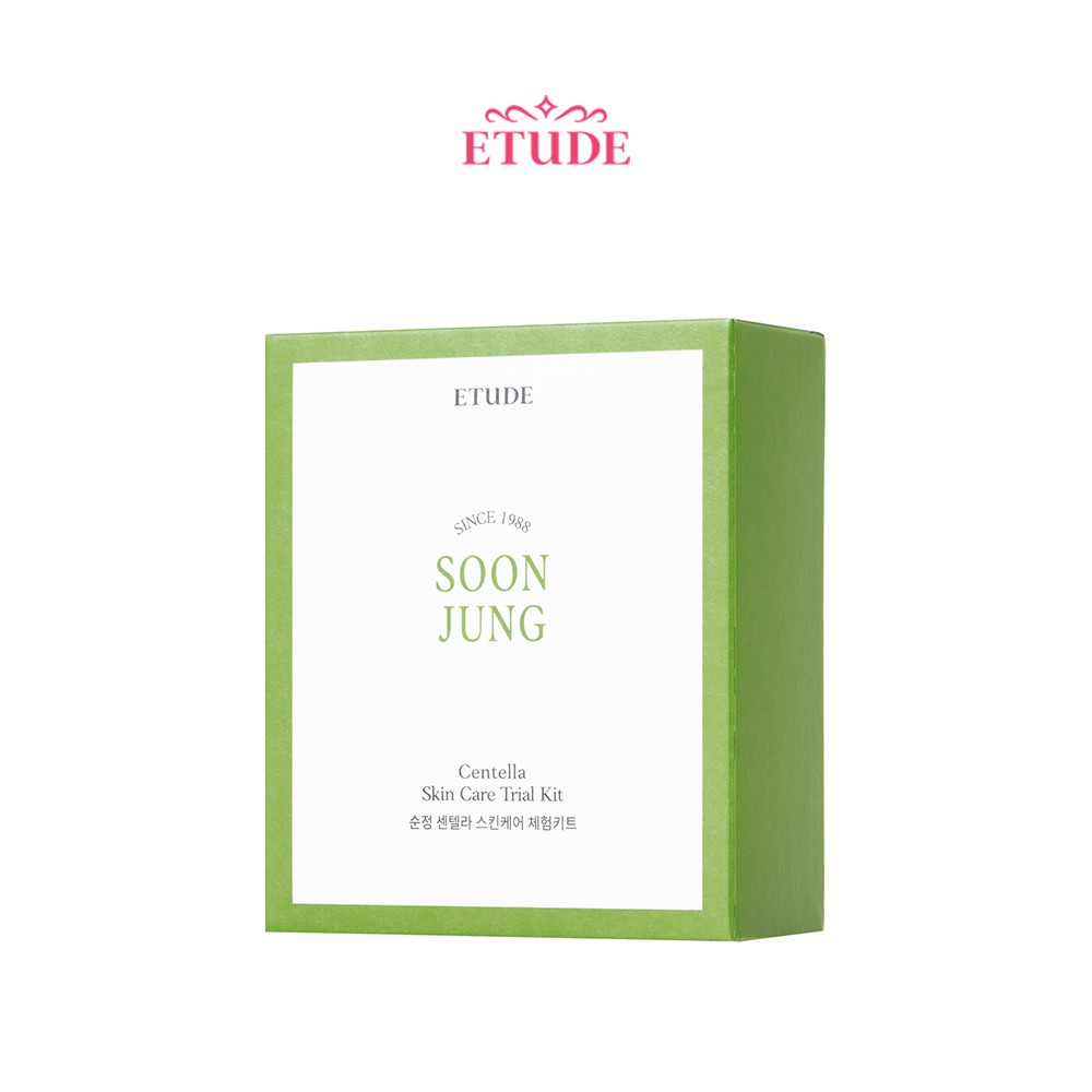 [Hàng mới về] Set 4 sản phẩm chăm sóc da chiết xuất rau má Soonjung ETUDE