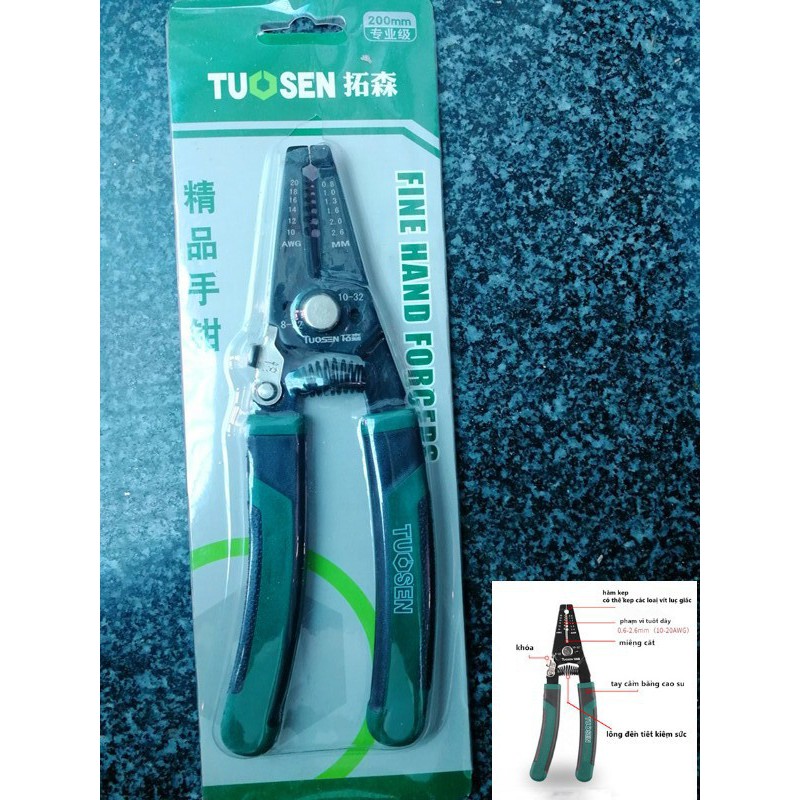 Kìm tuốt dây điện cán cong